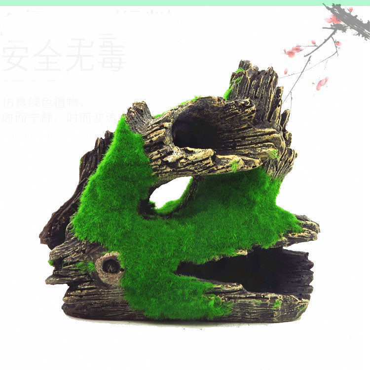 MossyLog - Tronco Cavo con Muschio Naturale