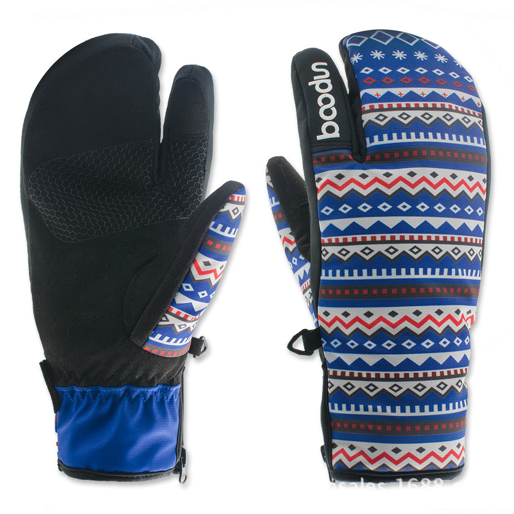 Trident Grip – Guanti da Sci a Tre Dita (Moffole Tecniche) (S-L)