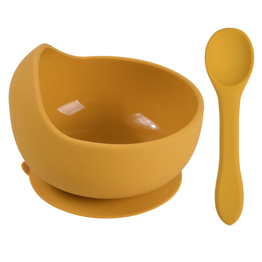 Soft Silicone Baby Set – Piatto e Cucchiaio Coordinati in Silicone