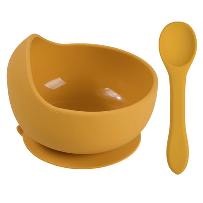 Soft Silicone Baby Set – Piatto e Cucchiaio Coordinati in Silicone