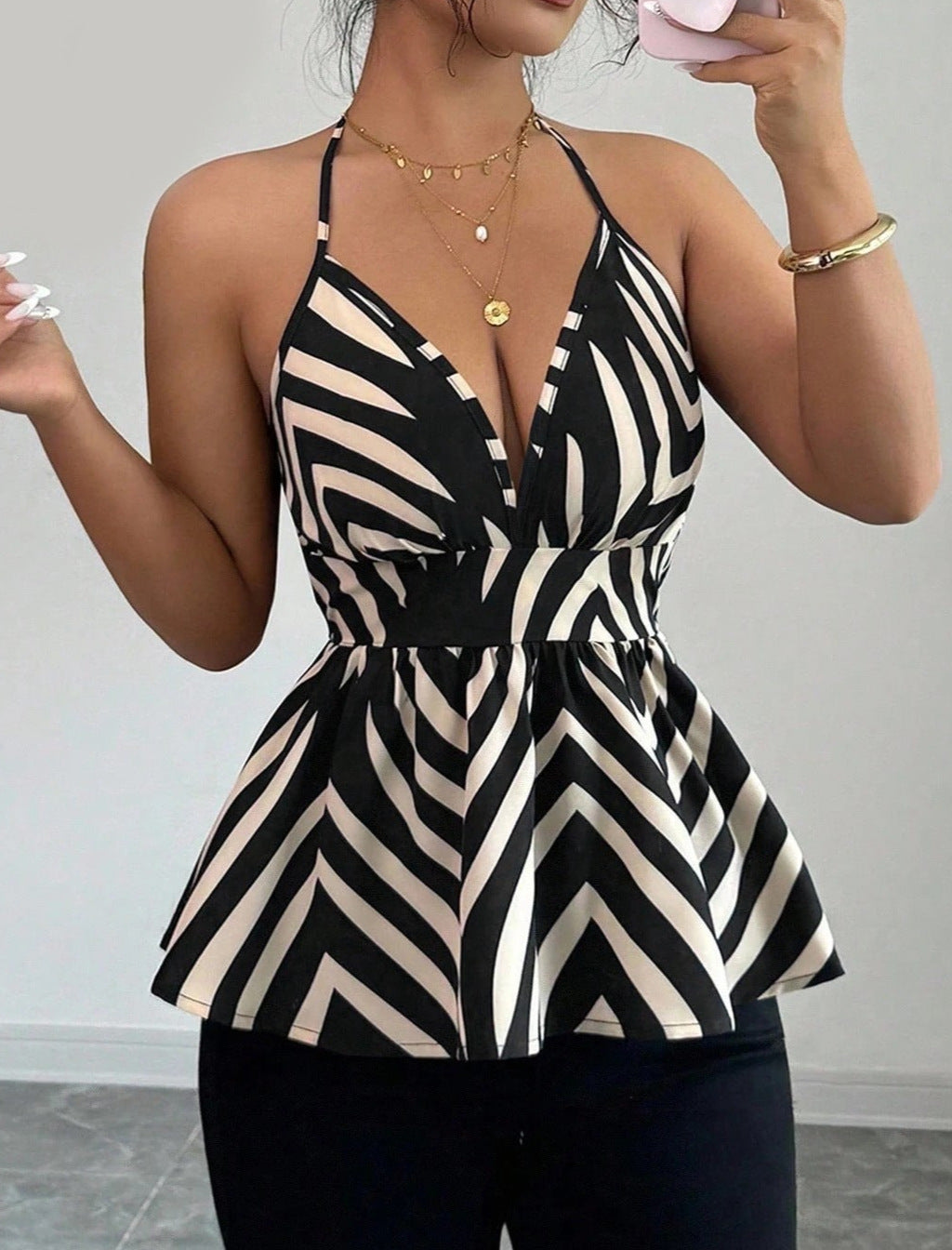Elegant Halter-Style Backless Top (S-2XL)