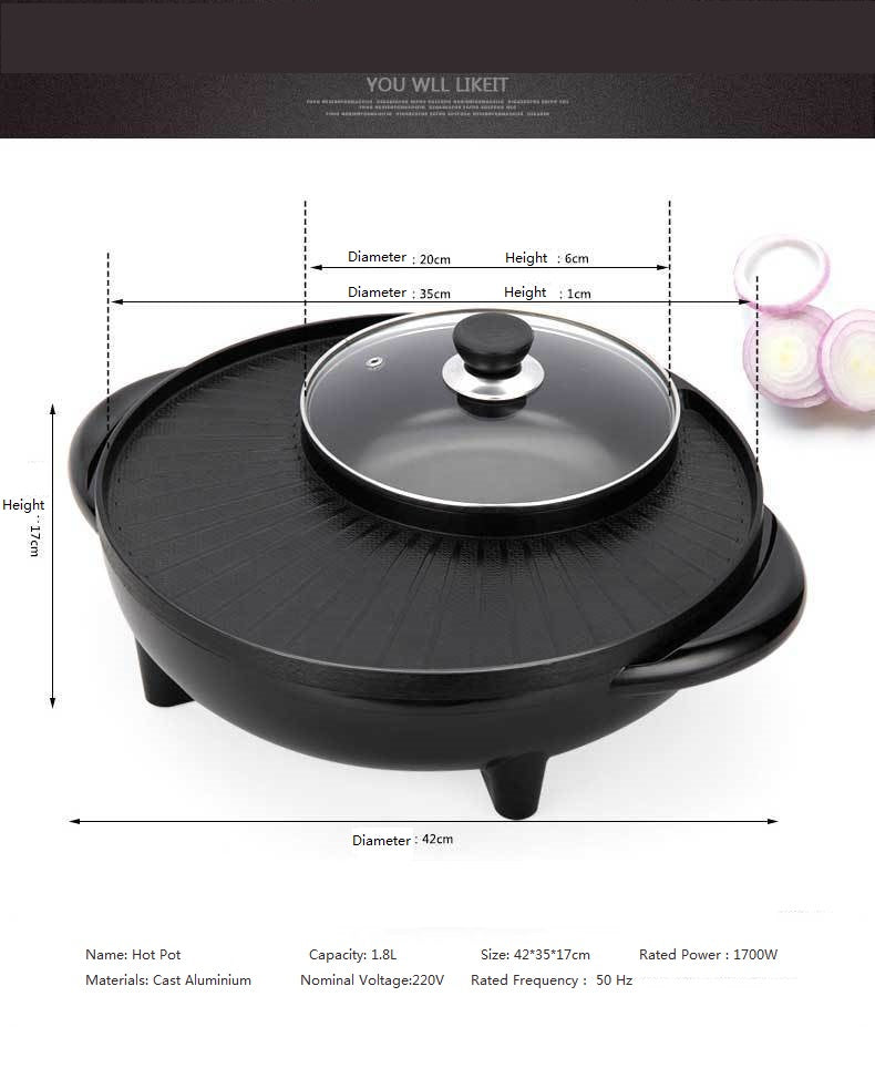 Multi-Grill Electric Pot – Pentola Elettrica Multifunzione con Piastra Grill