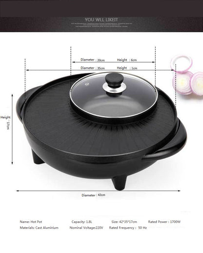 Multi-Grill Electric Pot – Pentola Elettrica Multifunzione con Piastra Grill
