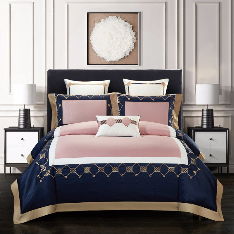Set 4 Pezzi in Cotone Ricamato Premium