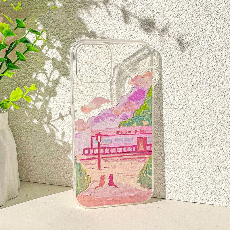 Twin-Cats: Custodia in Silicone Soft-Touch (Iphone 13-14 / 13 Mini / 14 Plus / 13-14 Pro / 13-14 Pro Max)