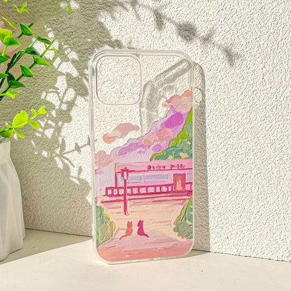 Twin-Cats: Custodia in Silicone Soft-Touch (Iphone 13-14 / 13 Mini / 14 Plus / 13-14 Pro / 13-14 Pro Max)