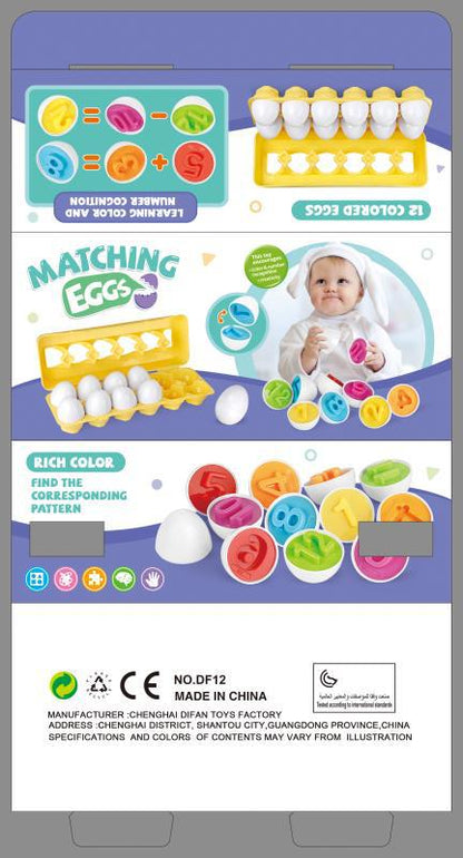 Smart Eggs Match – Set Uova Educative per l'Apprendimento delle Forme