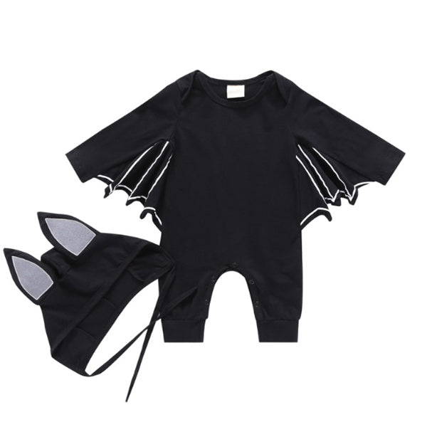 Dark Hero – Tutina Baby Bat con Mantellina Integrata (6-9 mesi, 12-18 mesi, 2-3 anni, 3-4 anni)