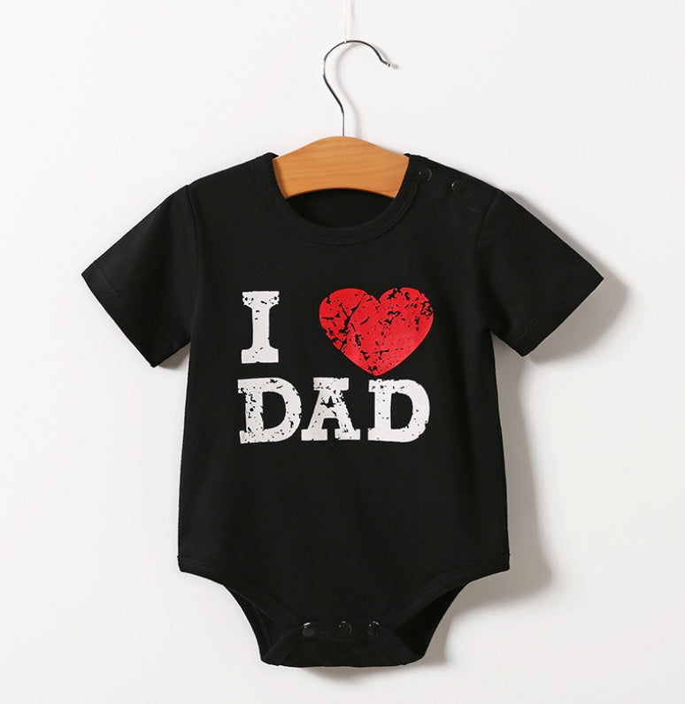 Mummy & Daddy – Body Triangolare I Love Mom/Dad (1-3 mesi, 6-9 mesi, 9-12 mesi, 12-18 mesi)
