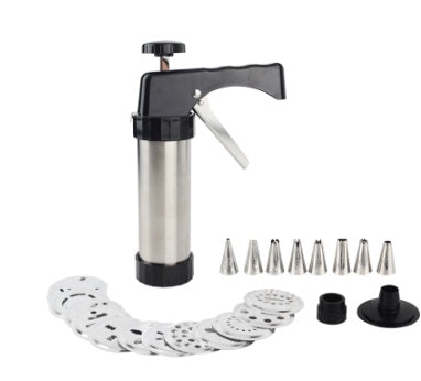CookieMaster Pro - Spara-Biscotti e Decoratore 2-in-1 con 20 Trafile in Acciaio.