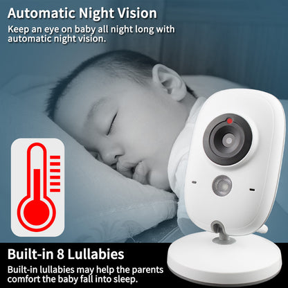 Safe Vision - Baby Monitor Digitale 3.2" con Visione Notturna