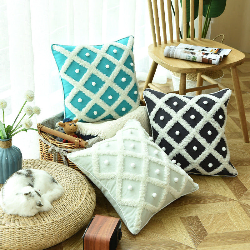 Cuscino di Design Moroccan Ball Tufted