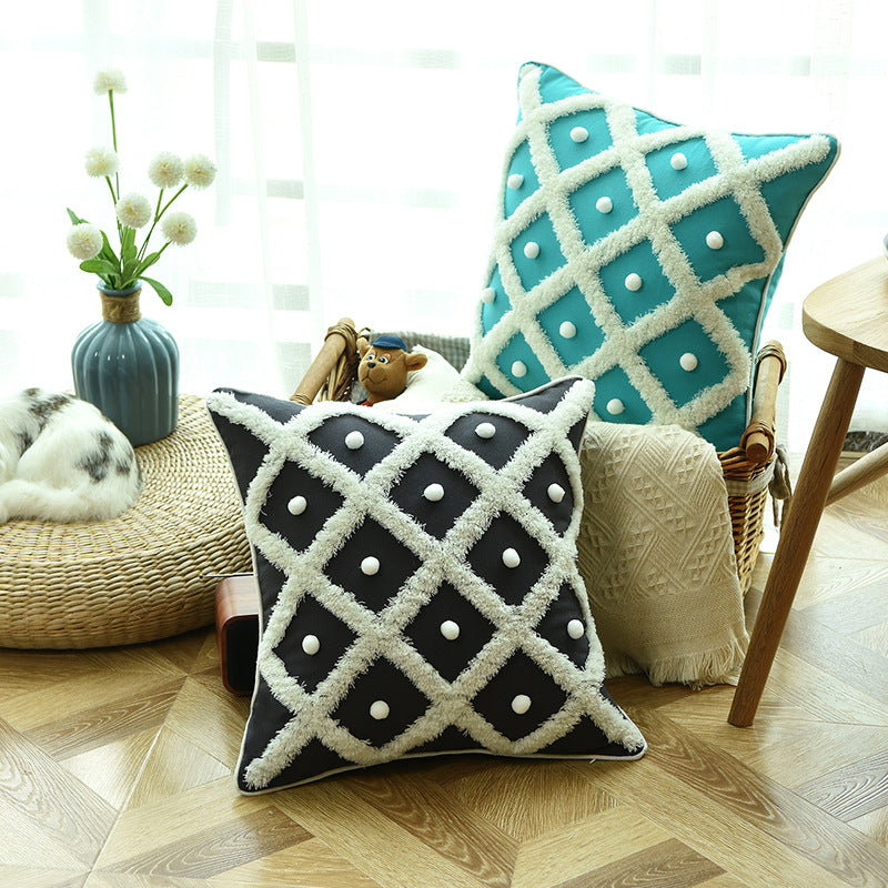 Cuscino di Design Moroccan Ball Tufted
