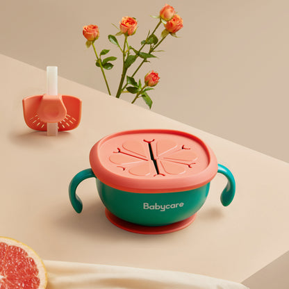 Babycare 3-in-1 – Ciotola con Cannuccia e Ventosa