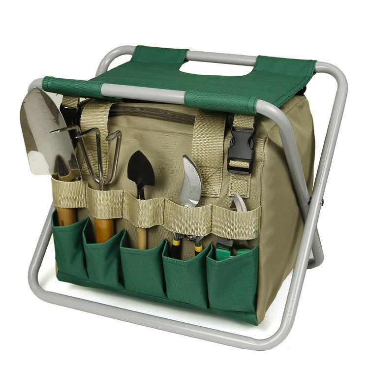 Sgabello da Giardinaggio con Borsa