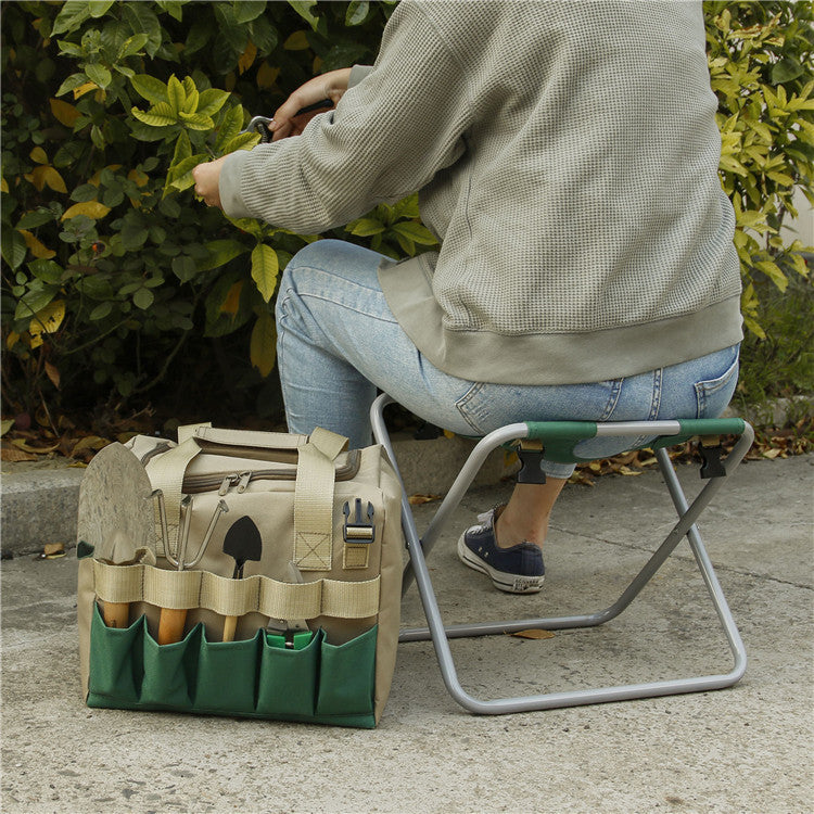 Sgabello da Giardinaggio con Borsa