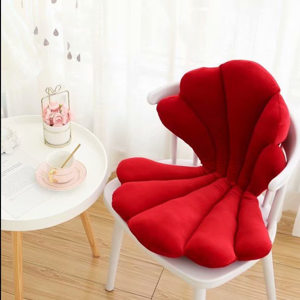 Luxury Velvet Shell Seat – Cuscino per Sedia a Conchiglia in Velluto