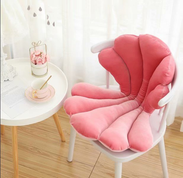 Luxury Velvet Shell Seat – Cuscino per Sedia a Conchiglia in Velluto