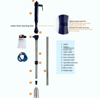 Aspiratore per Acquario Crystal-Clear
