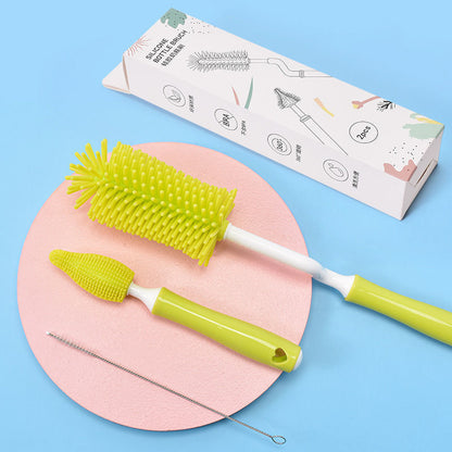 Sparkle Bottle - Set Spazzole in Silicone per Biberon e Cannucce
