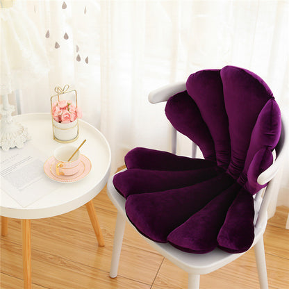 Luxury Velvet Shell Seat – Cuscino per Sedia a Conchiglia in Velluto