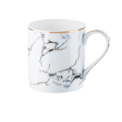 White Marble Aura – Tazza in Ceramica Effetto Marmo