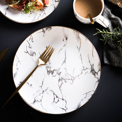 White Marble Aura – Tazza in Ceramica Effetto Marmo