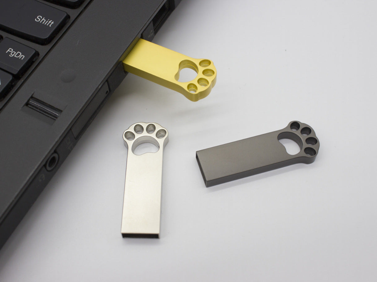 Chiavetta USB Cat Paw in Metallo - Waterproof & Creative Design