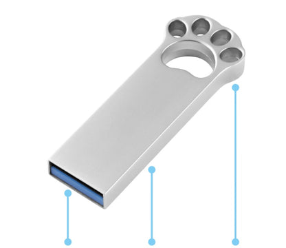 Chiavetta USB Cat Paw in Metallo - Waterproof & Creative Design