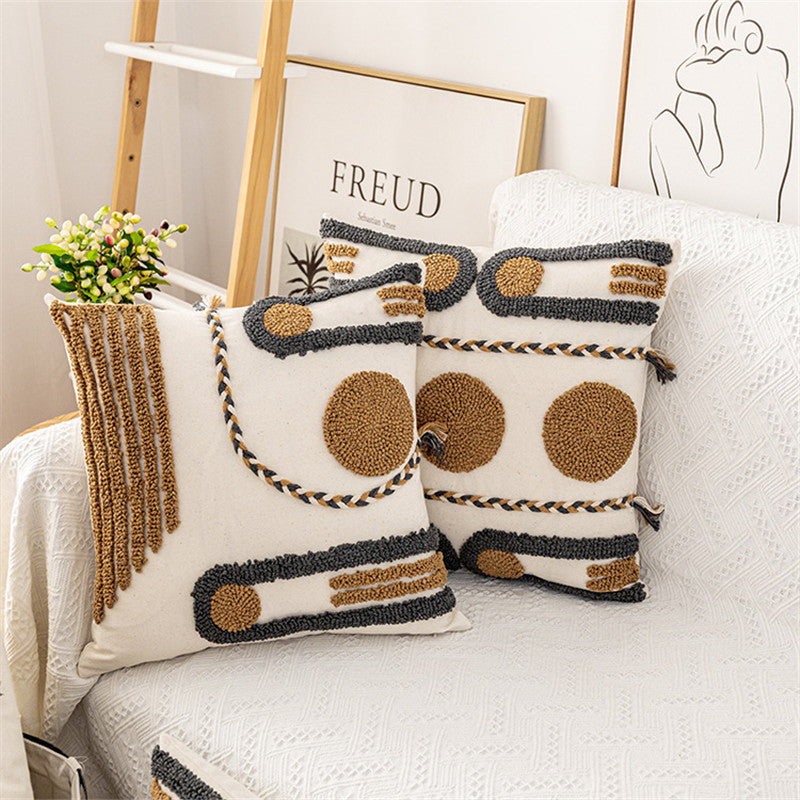 Ethnic Indian Braid – Copricuscino Intrecciato a Mano in Stile Etnico-Indiano