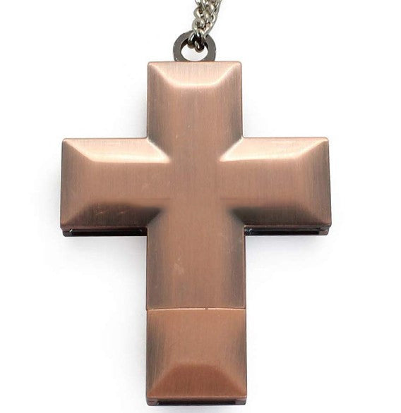 Chiavetta USB Holy Cross in Metallo Cromato (4GB / 8GB / 16GB / 32GB)