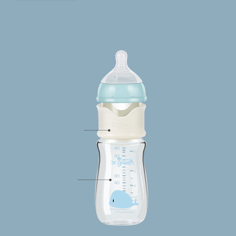 Crystal Clear - Biberon in Vetro Temperato Anti-Colica