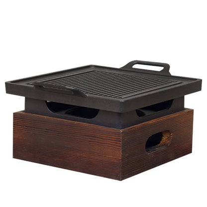 Seoul Style Smoke-Free – Piastra Grill in Stile Coreano con Supporto in Legno