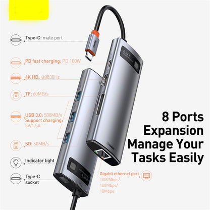Hub Metal Shimmer - USB-C a 4K HD & Multi-Porta