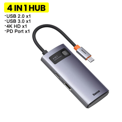 Hub Metal Shimmer - USB-C a 4K HD & Multi-Porta