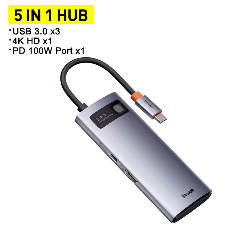Hub Metal Shimmer - USB-C a 4K HD & Multi-Porta