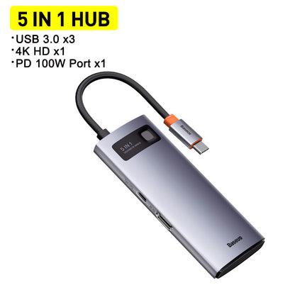 Hub Metal Shimmer - USB-C a 4K HD & Multi-Porta