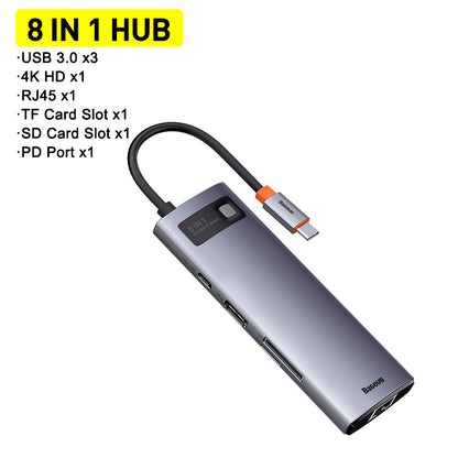 Hub Metal Shimmer - USB-C a 4K HD & Multi-Porta