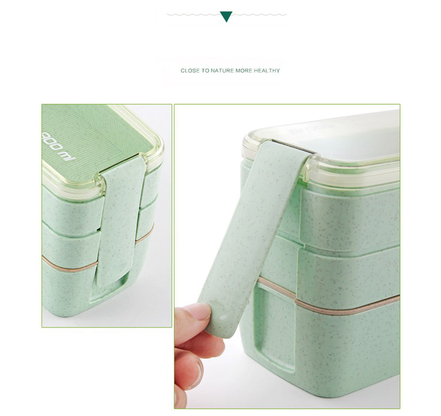 Lunch Box Eco 3-Layer in Fibra di Grano