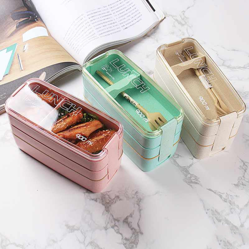 Lunch Box Eco 3-Layer in Fibra di Grano