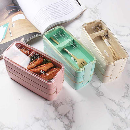 Lunch Box Eco 3-Layer in Fibra di Grano