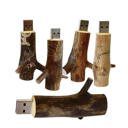Jaster Nature Series - Chiavetta USB a forma di Ramo in Legno (2GB / 4GB / 8GB / 16GB / 32GB)