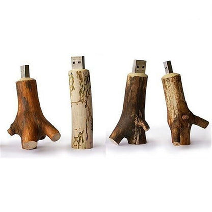 Jaster Nature Series - Chiavetta USB a forma di Ramo in Legno (2GB / 4GB / 8GB / 16GB / 32GB)