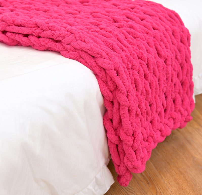 Coperta Luxury in Ciniglia Intrecciata a Mano