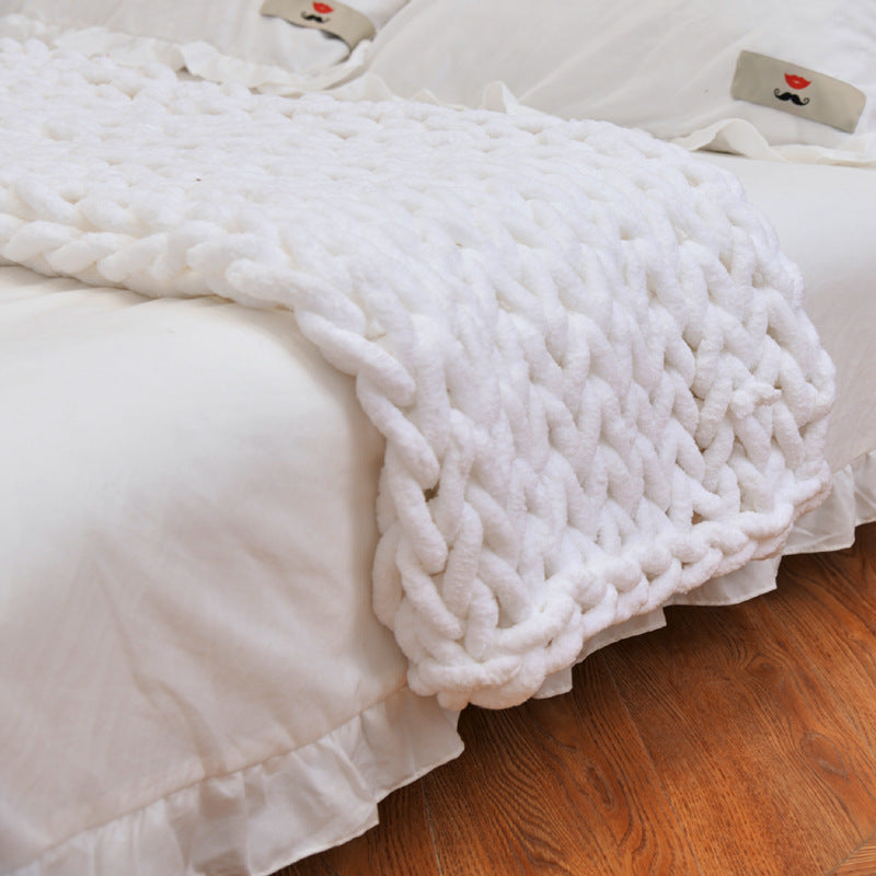 Coperta Luxury in Ciniglia Intrecciata a Mano