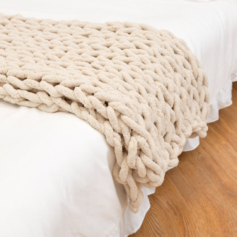 Coperta Luxury in Ciniglia Intrecciata a Mano