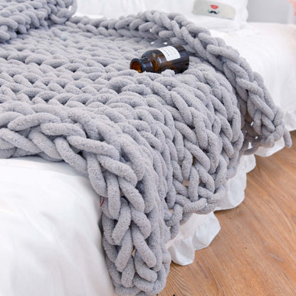 Coperta Luxury in Ciniglia Intrecciata a Mano