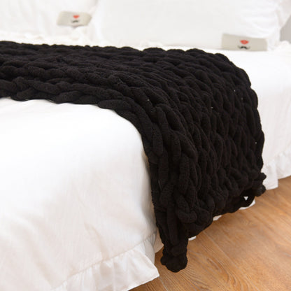 Coperta Luxury in Ciniglia Intrecciata a Mano