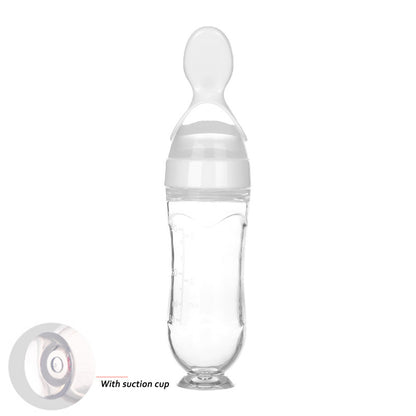 First Bite - Biberon Dosatore con Cucchiaio in Silicone per Omogeneizzati