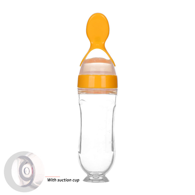 First Bite - Biberon Dosatore con Cucchiaio in Silicone per Omogeneizzati